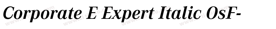 Corporate E Expert Italic OsF字体转换